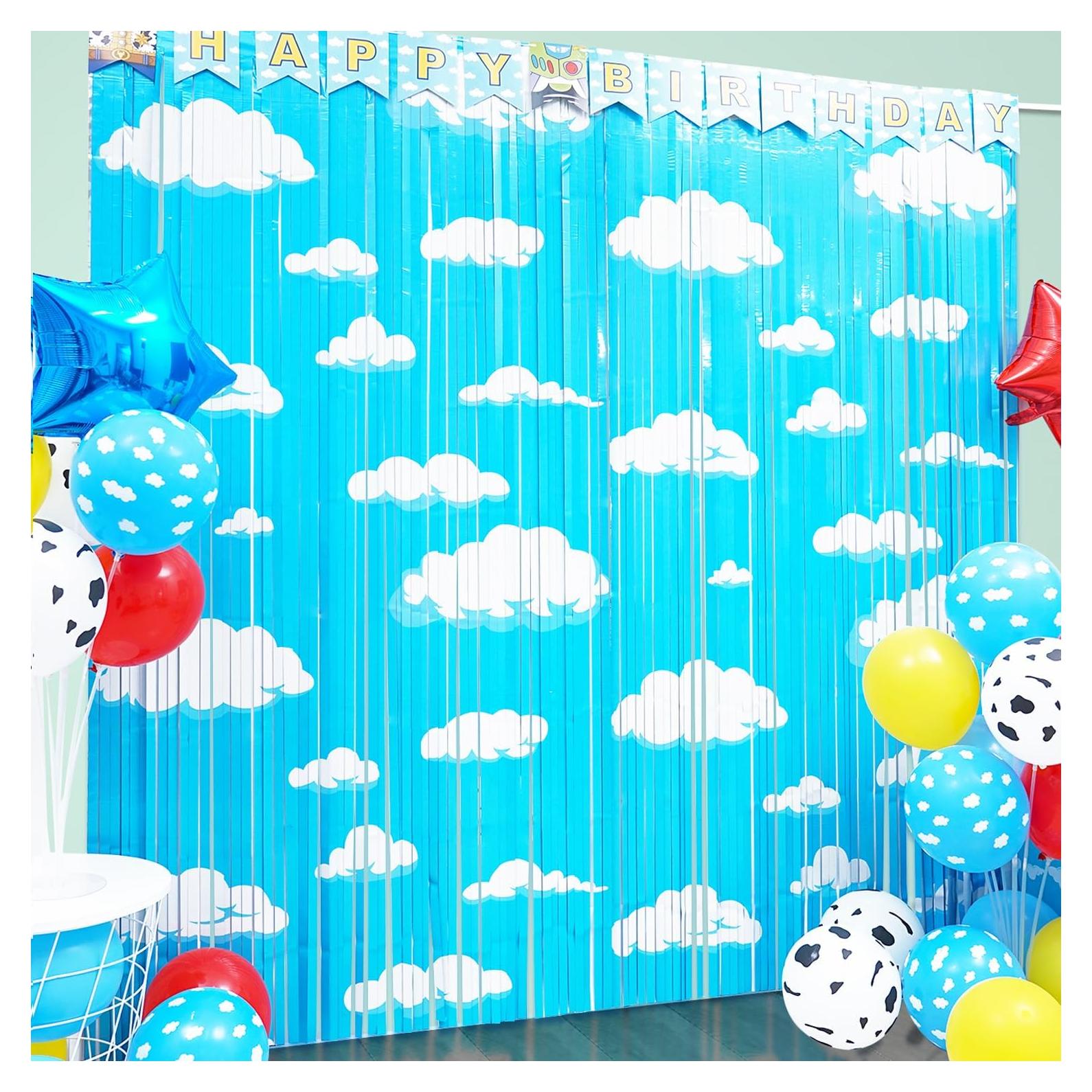 Cortinas de Flecos de Aluminio Simaya 2PACK Cumpleaños