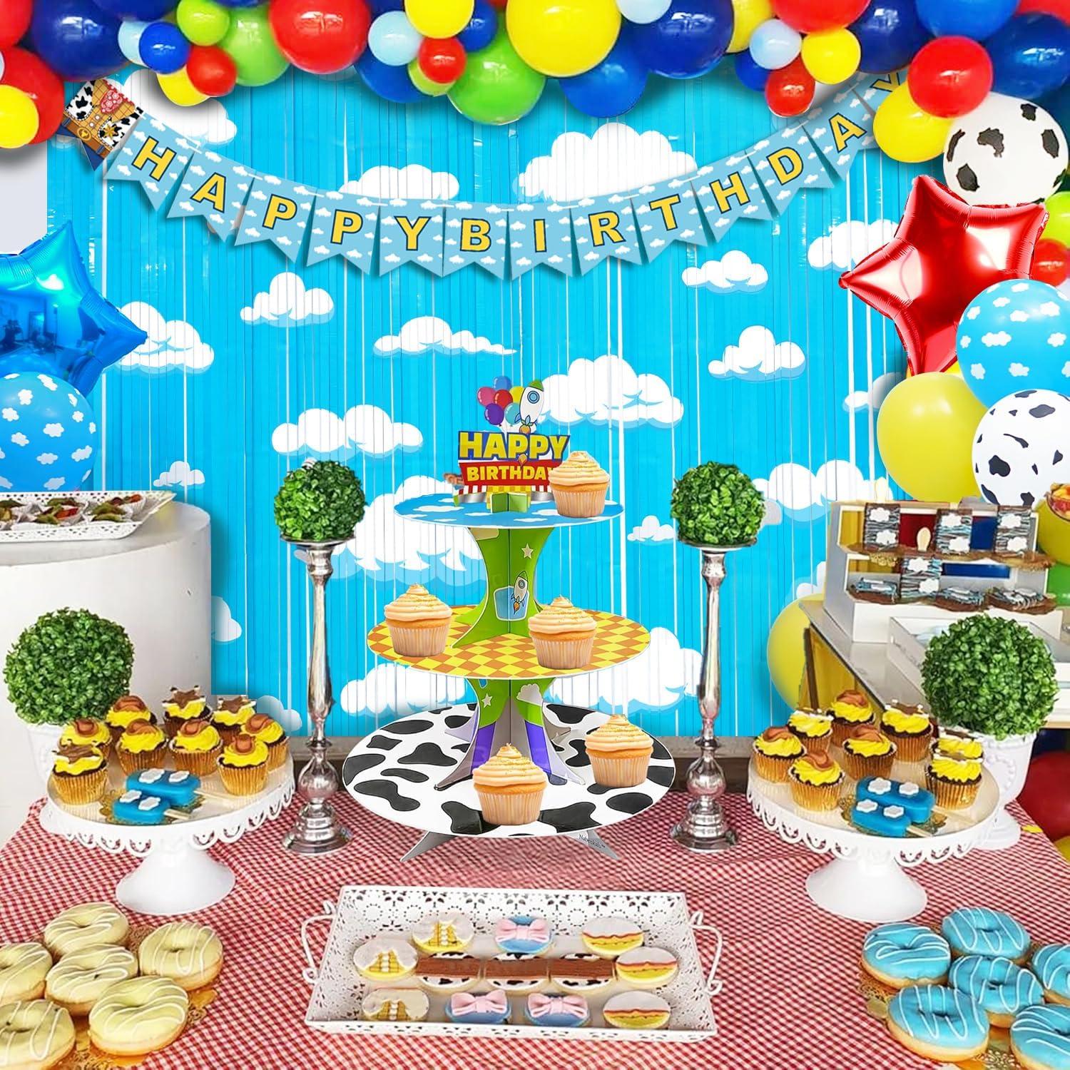 Cortinas de Flecos de Aluminio Simaya 2PACK Cumpleaños