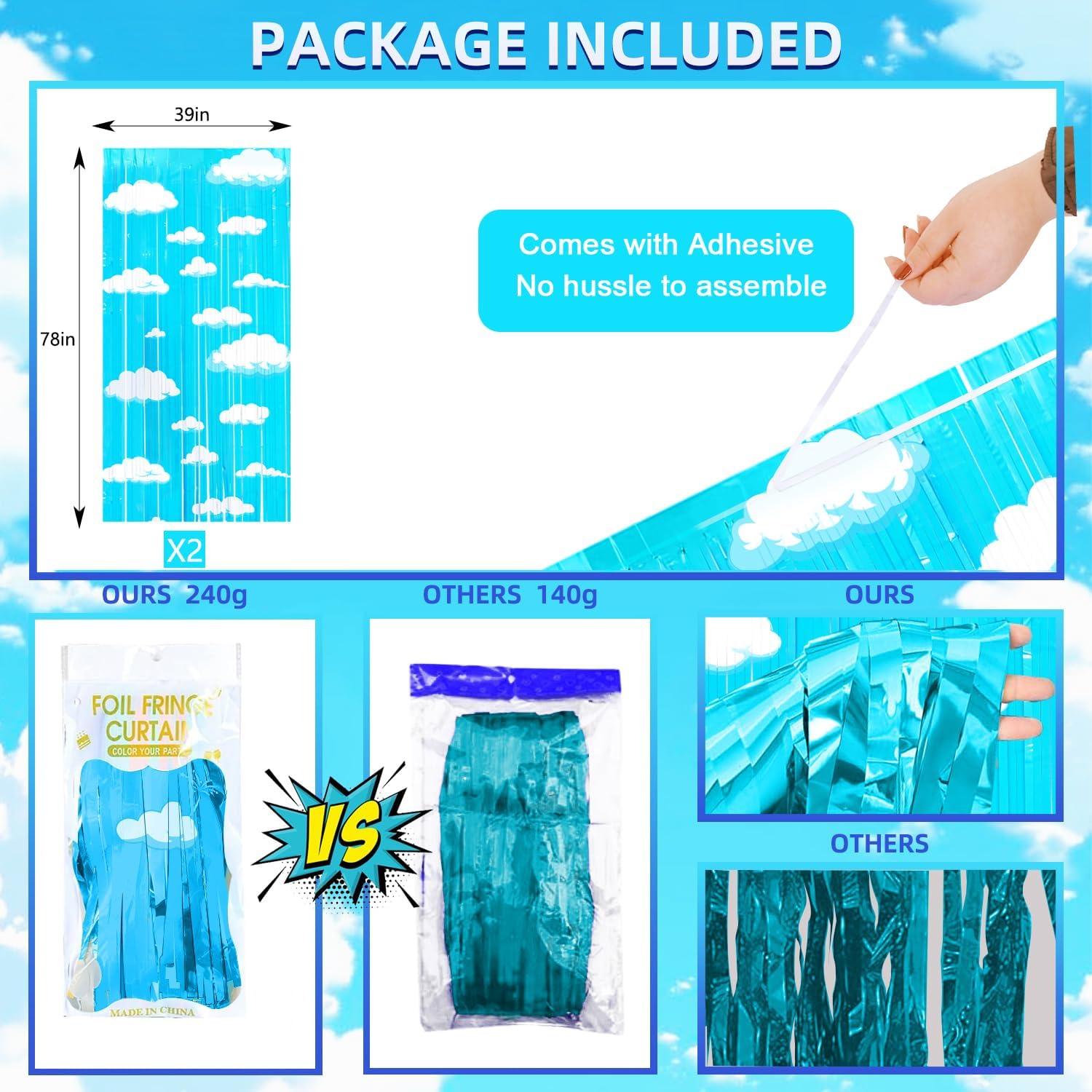 Cortinas de Flecos de Aluminio Simaya 2PACK Cumpleaños