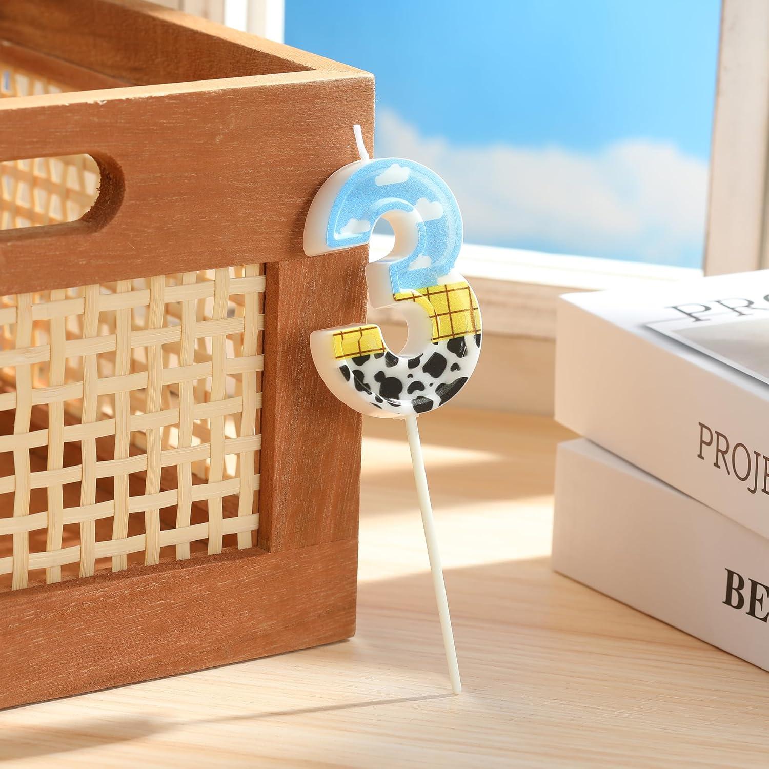 Vela de Cumpleaños Número 3 PHD CAKE 7 cm Juguete