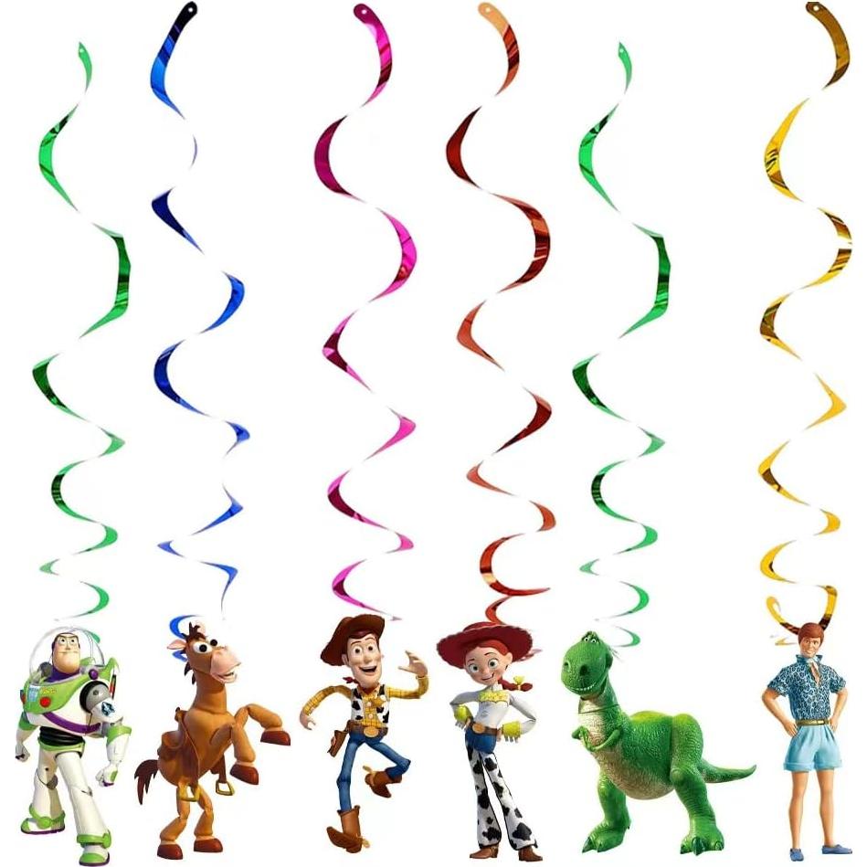 Suministros para Fiesta Toy Story - Pancarta y Espirales Colgantes