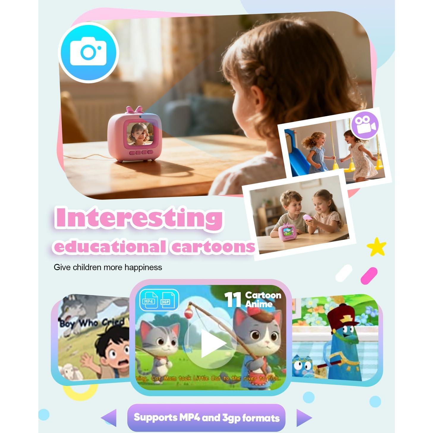 Máquina de Cuentos Eveedo TV1 para Niños 3-8 Años