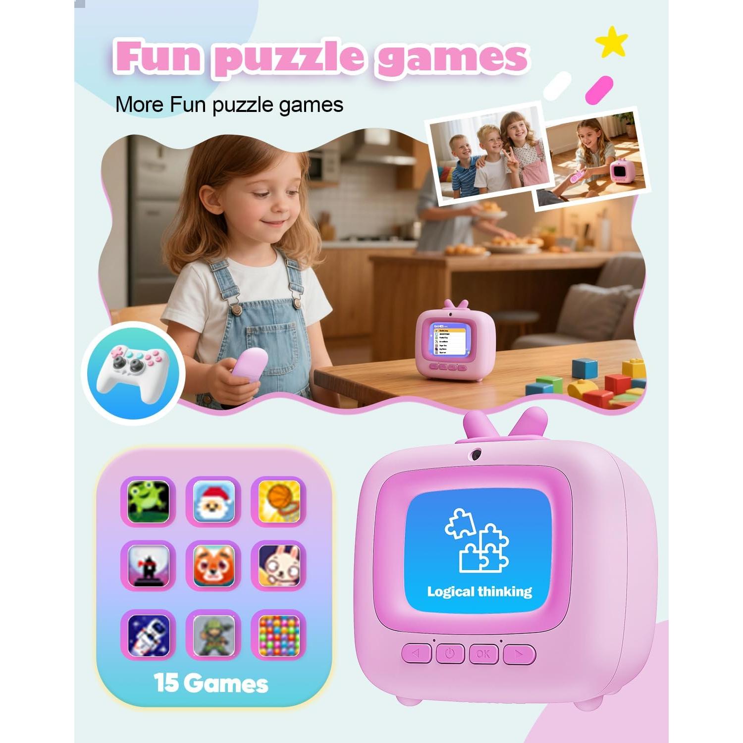 Máquina de Cuentos Eveedo TV1 para Niños 3-8 Años