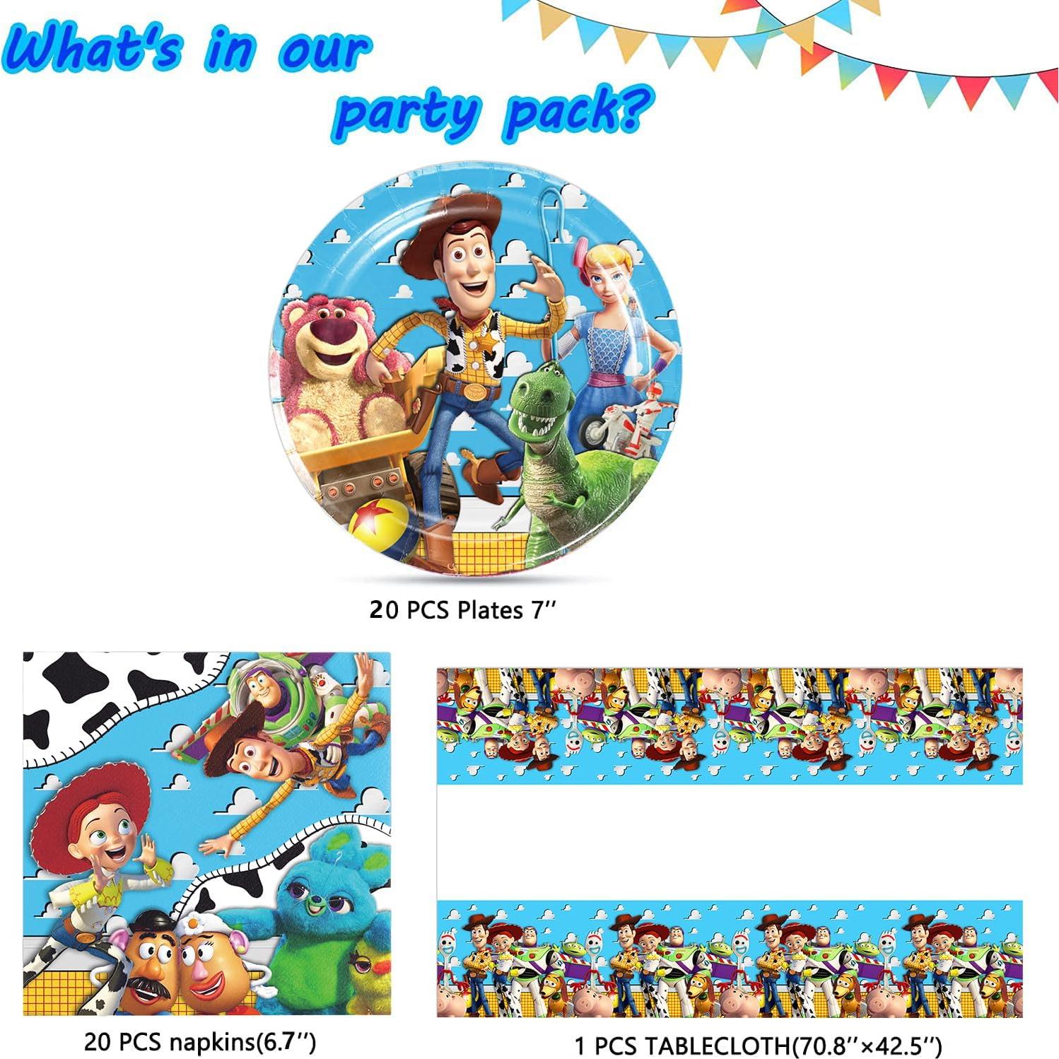Kit de Fiesta Toy Story 41 Piezas - Platos 18 cm, Servilletas, Mantel