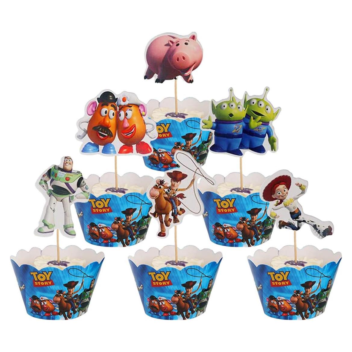 48 Piezas Adornos Pasteles Toy Story - Decoración Cumpleaños