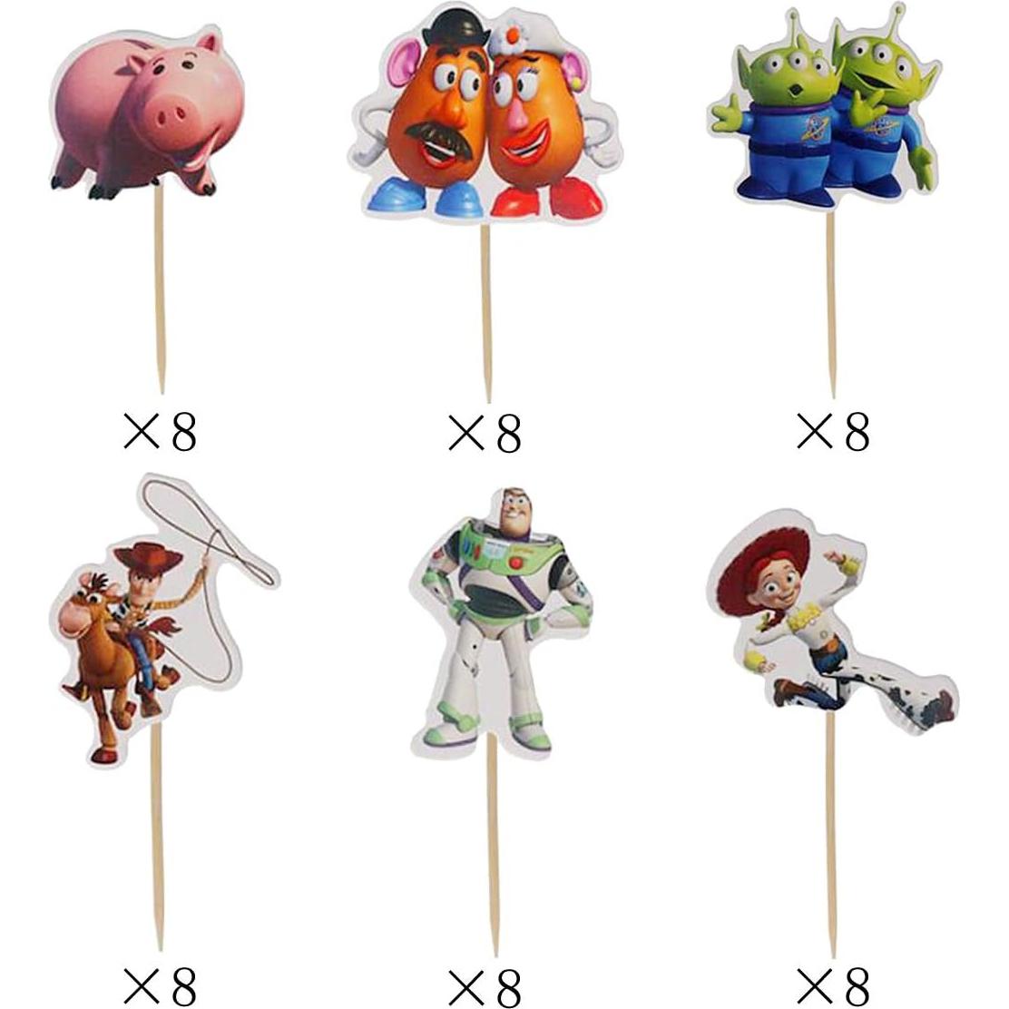 48 Piezas Adornos Pasteles Toy Story - Decoración Cumpleaños