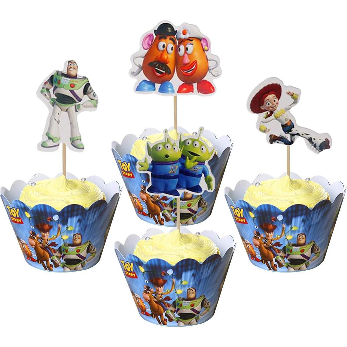 48 Piezas Adornos Pasteles Toy Story - Decoración Cumpleaños