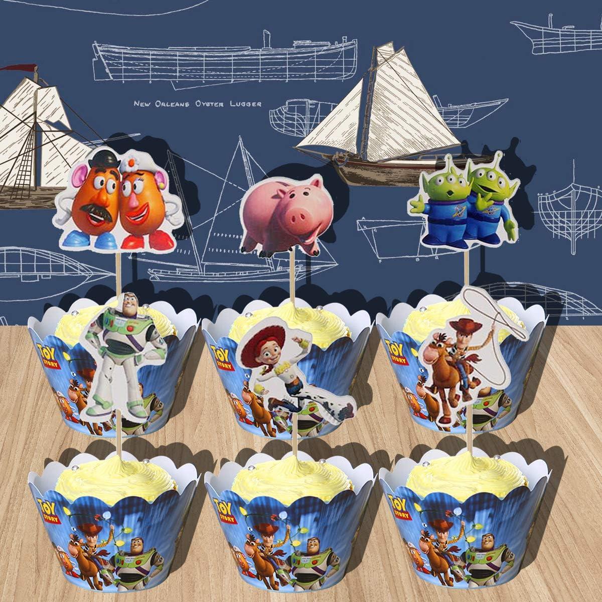 48 Piezas Adornos Pasteles Toy Story - Decoración Cumpleaños