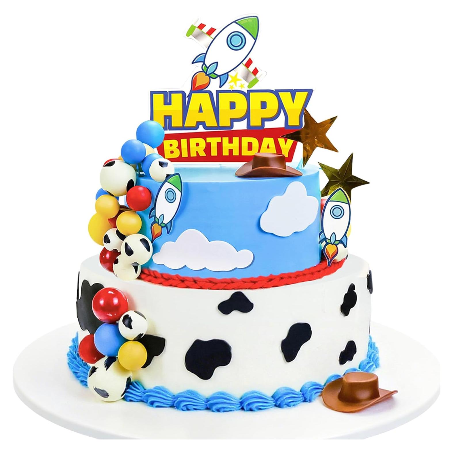 57 Piezas Adornos de Pastel Temáticos Ocool - Cielo, Nubes y Vacas