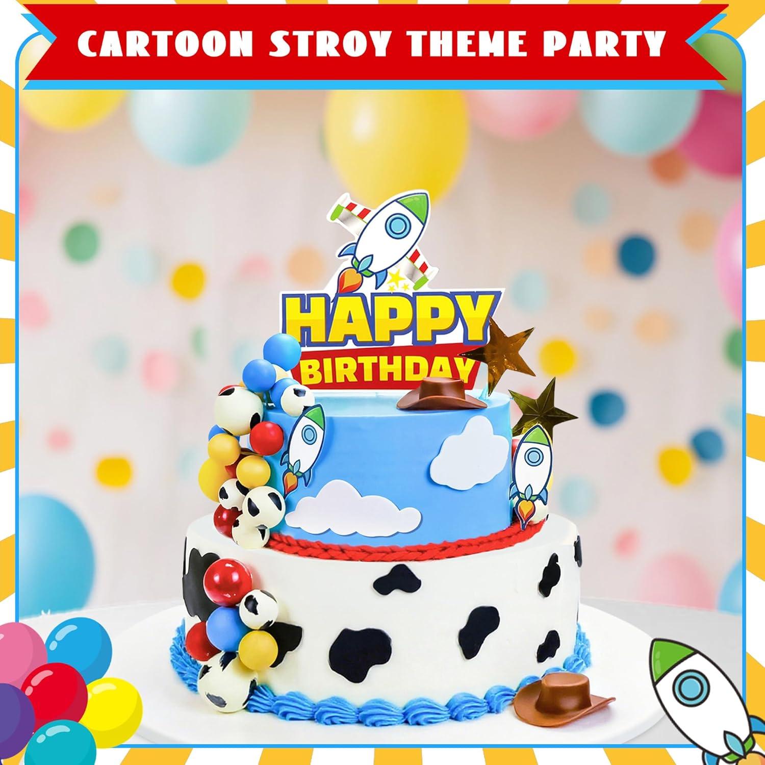 57 Piezas Adornos de Pastel Temáticos Ocool - Cielo, Nubes y Vacas