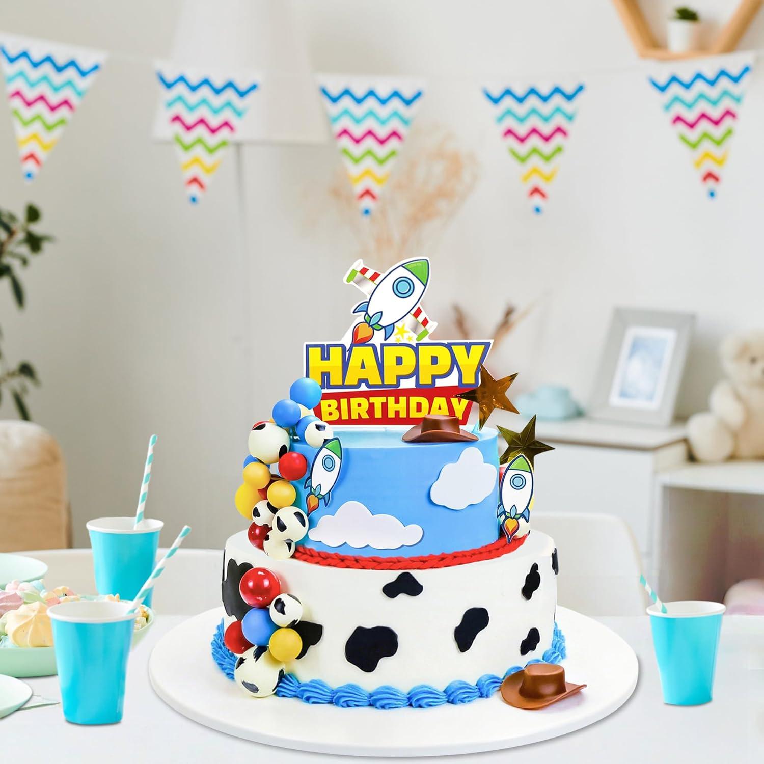 57 Piezas Adornos de Pastel Temáticos Ocool - Cielo, Nubes y Vacas