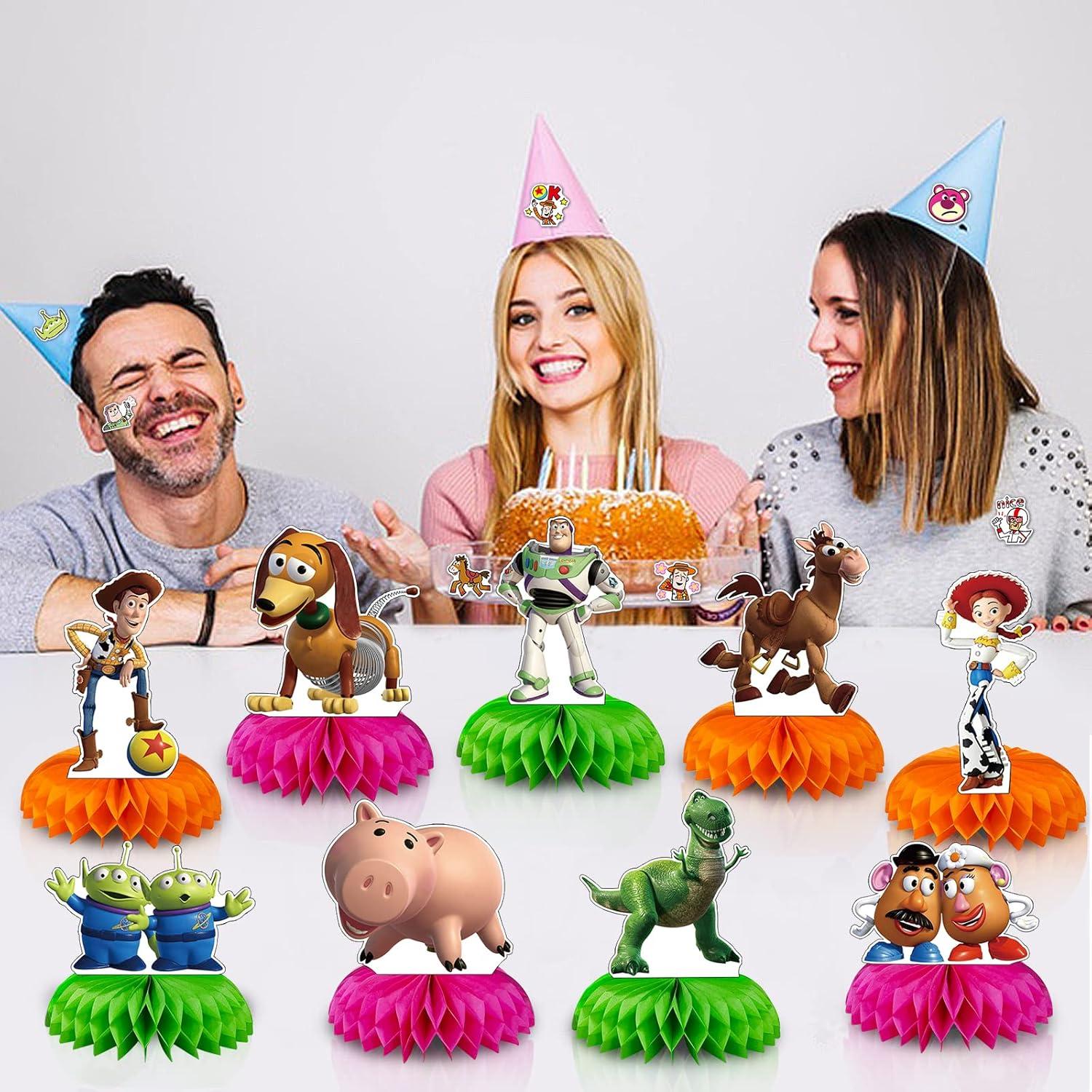 Centros de Mesa de Panal Bukeyus - 9 Pcs Temáticos para Fiesta