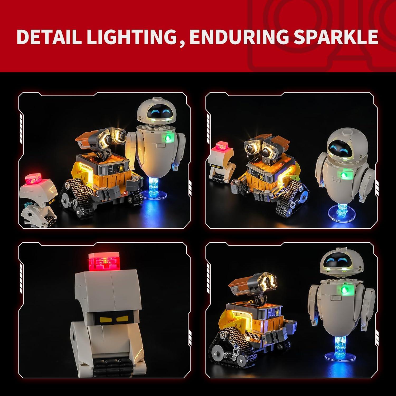 Kit de Luz LED Briksmax para LEGO Disney Wall-E y EVE 43279