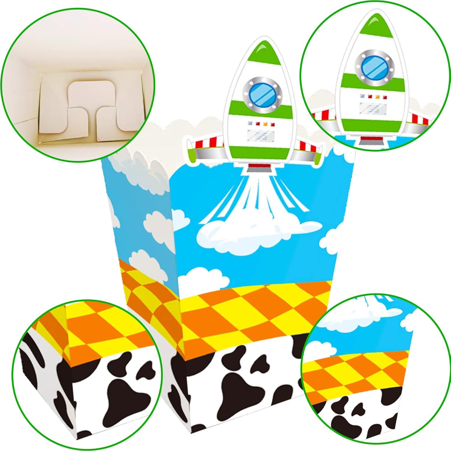 Cajas de Palomitas de Maíz CHENRINDECO 24pcs Cuento Animado