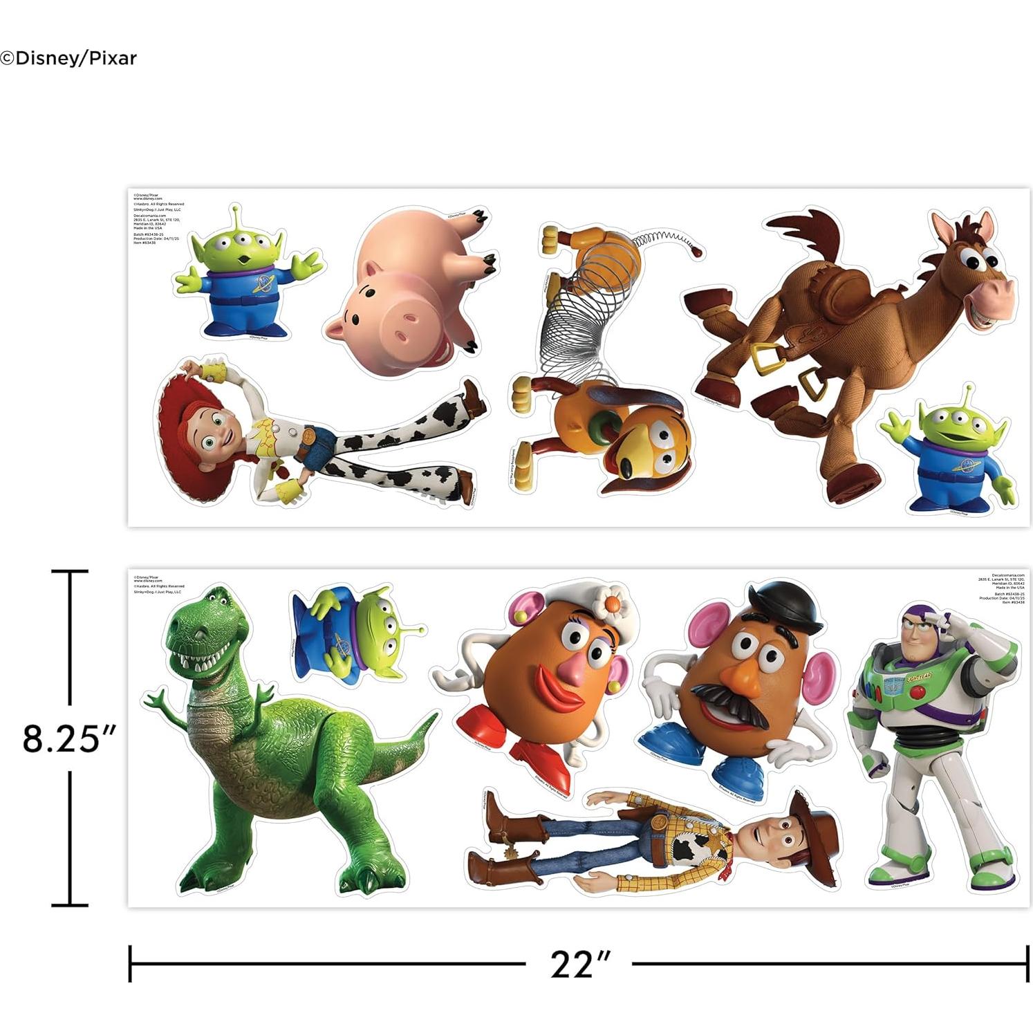 Calcomanías de Pared Toy Story WALL PALZ - Set 12 Stickers