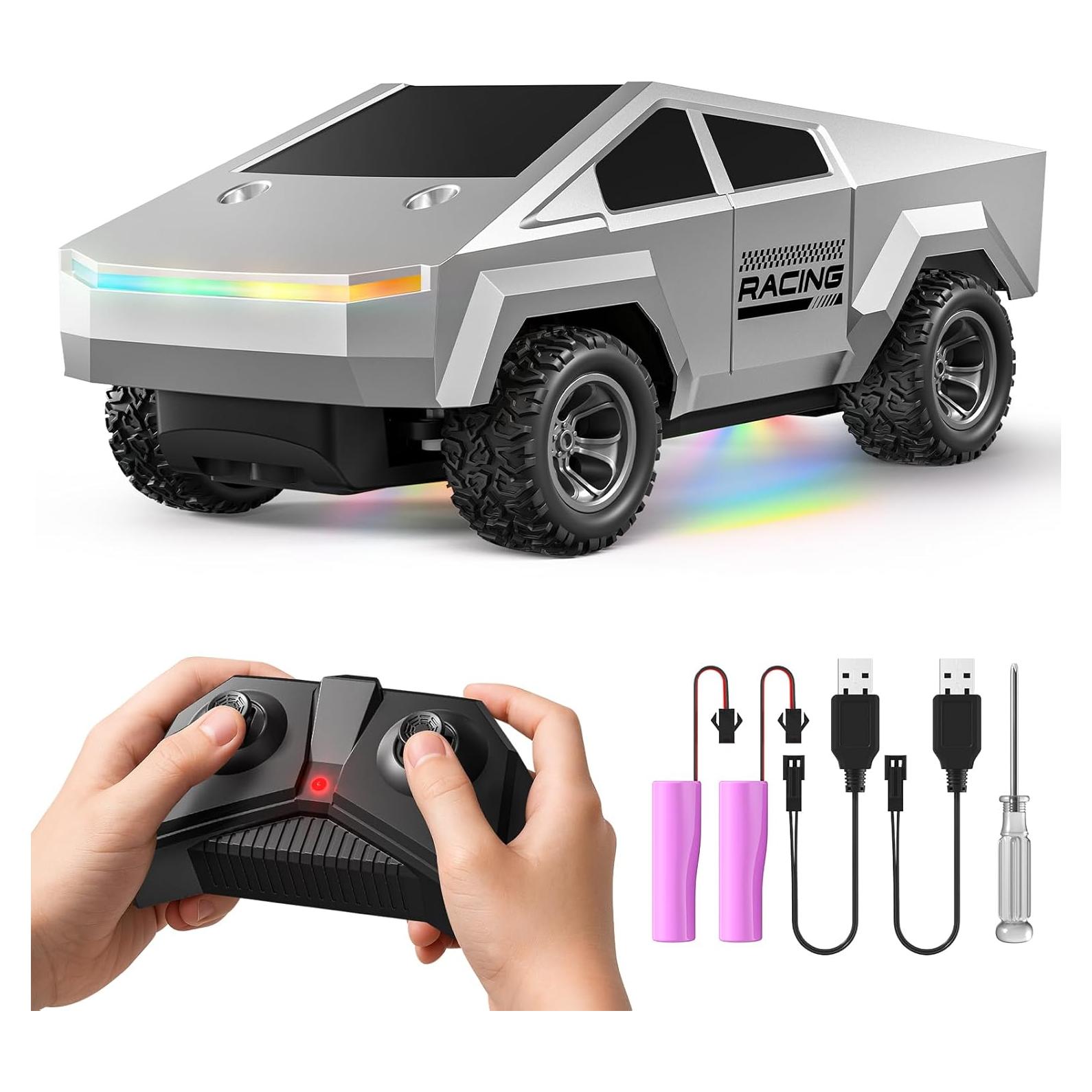 Coche de Control Remoto Hometall 2423 Camión RC 1/24 Plata