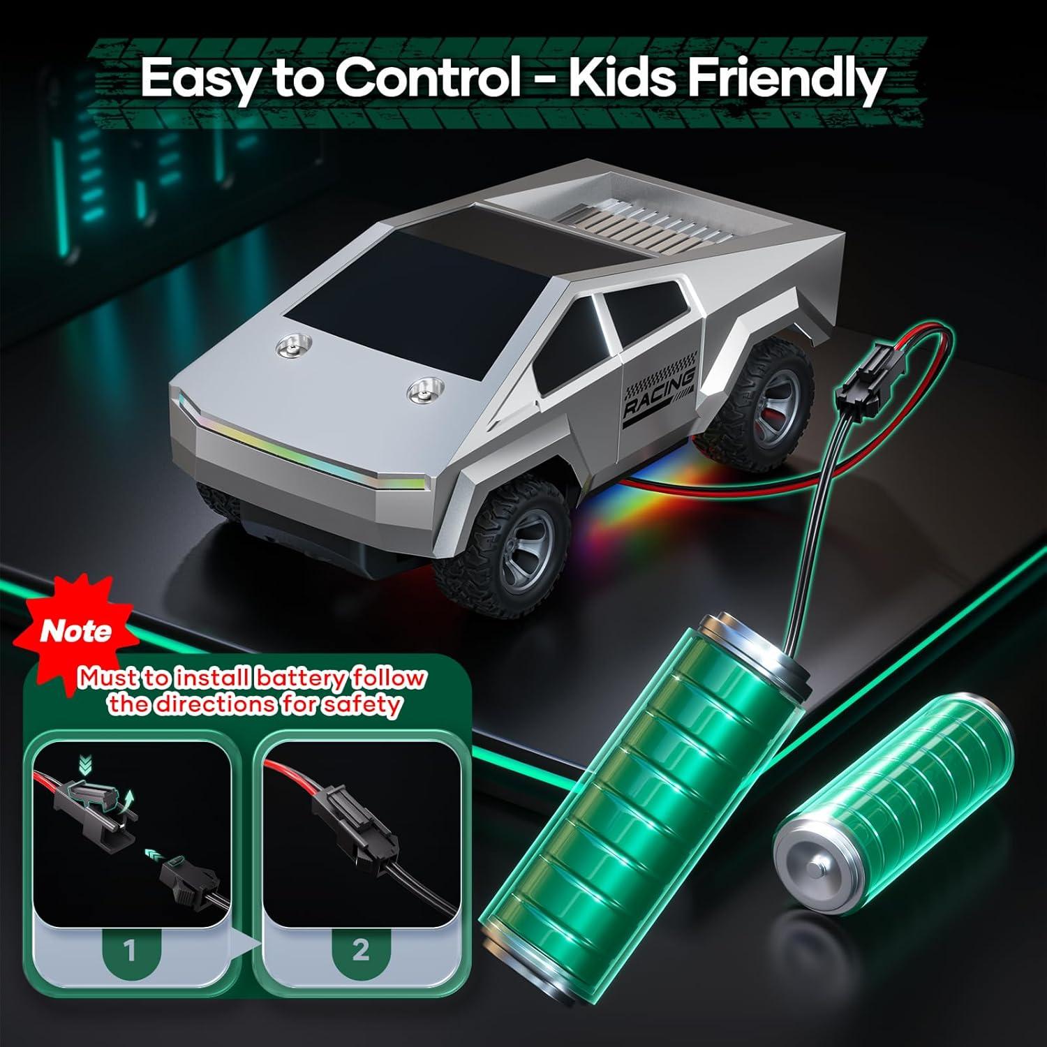 Coche de Control Remoto Hometall 2423 Camión RC 1/24 Plata