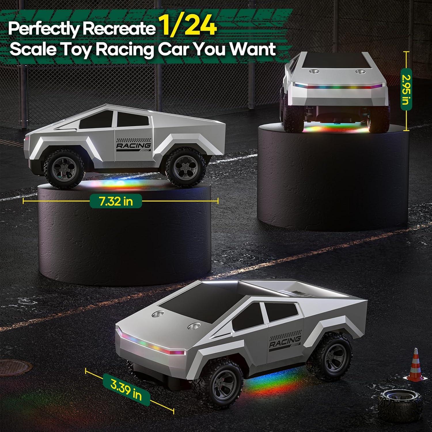 Coche de Control Remoto Hometall 2423 Camión RC 1/24 Plata