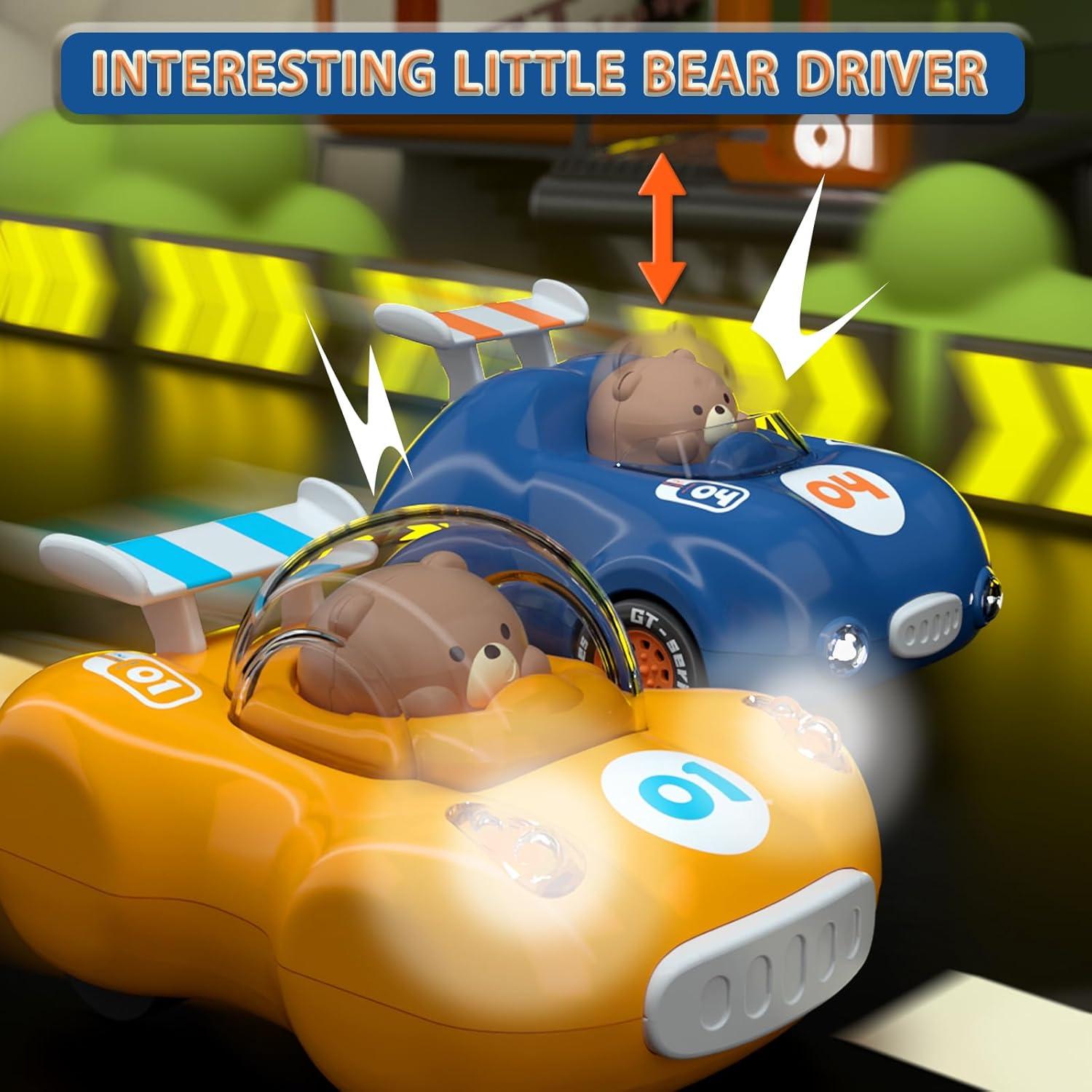 Coche de Juguete con Luz CDDZSW - Inercia para Niños 1-3 Años