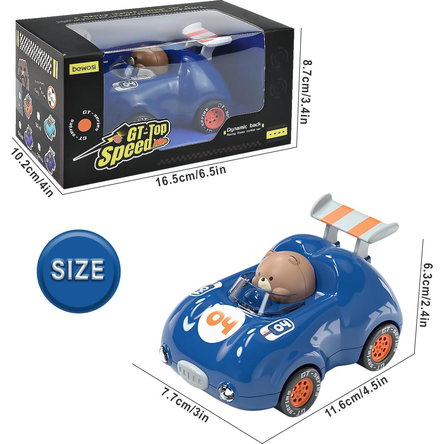 Coche de Juguete con Luz CDDZSW - Inercia para Niños 1-3 Años