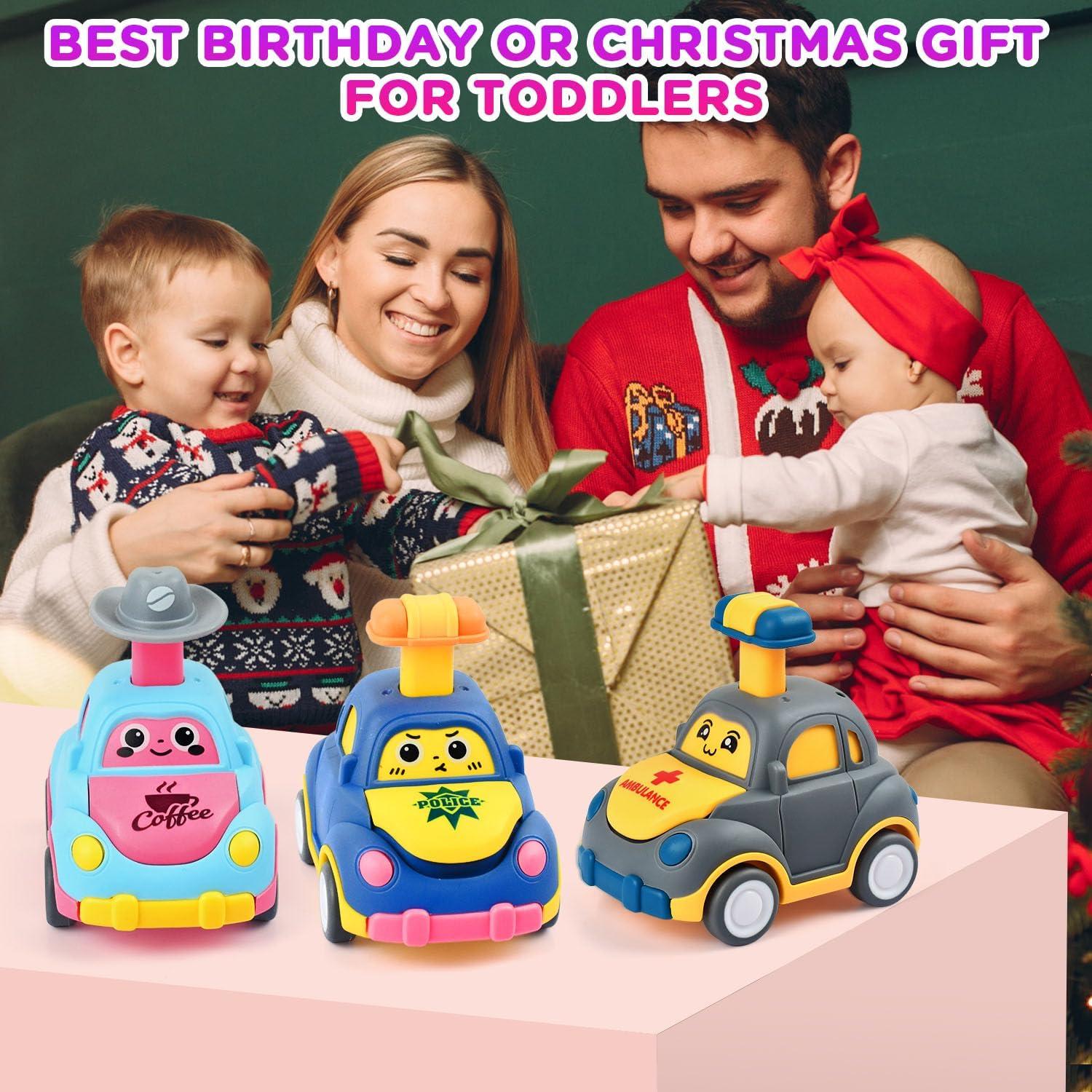 Set de 8 Coches de Juguete Presiona y Ve soi-meme para Niños