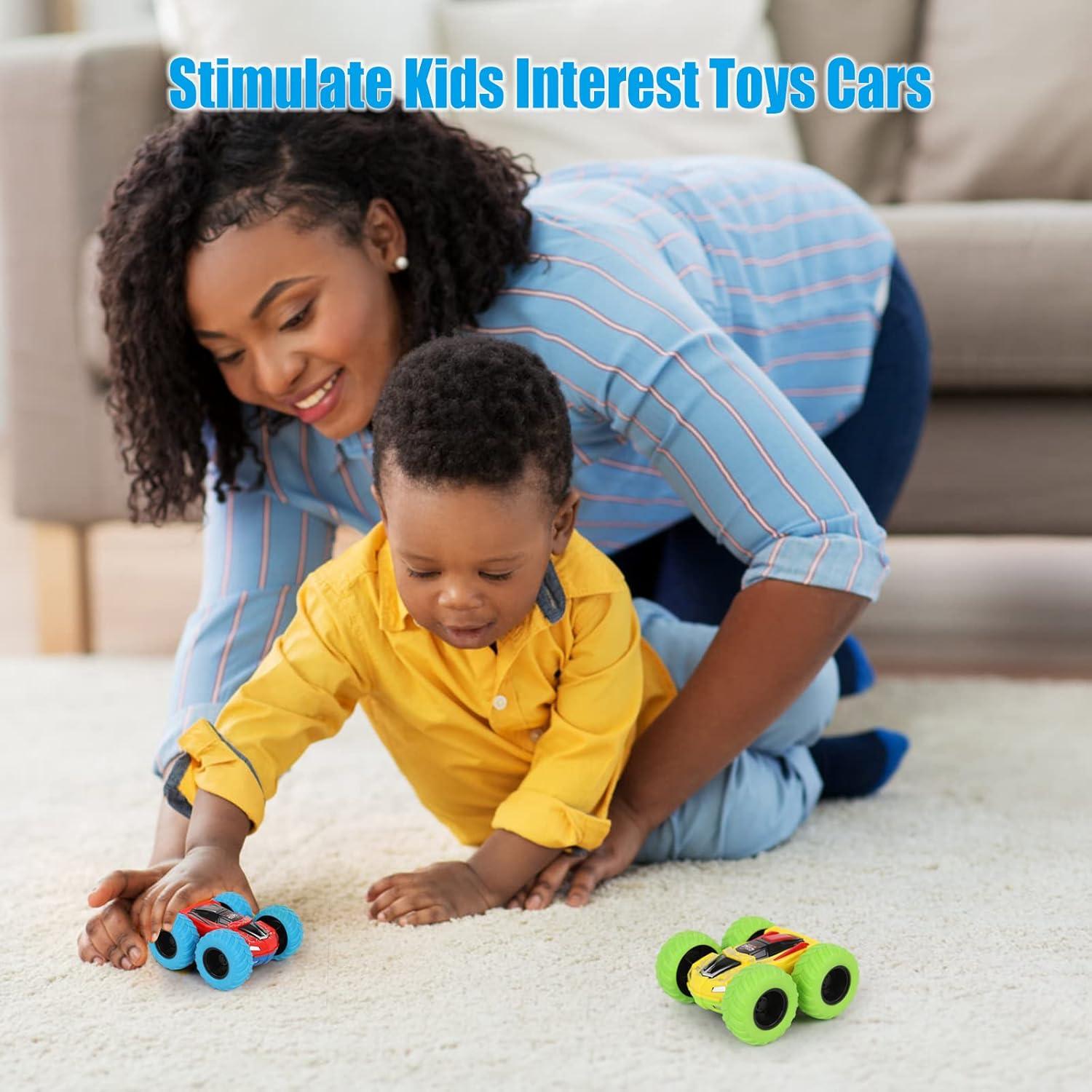 Coches de Acrobacias Rotativas M SANMERSEN - 2 Paquete Azul/Verde