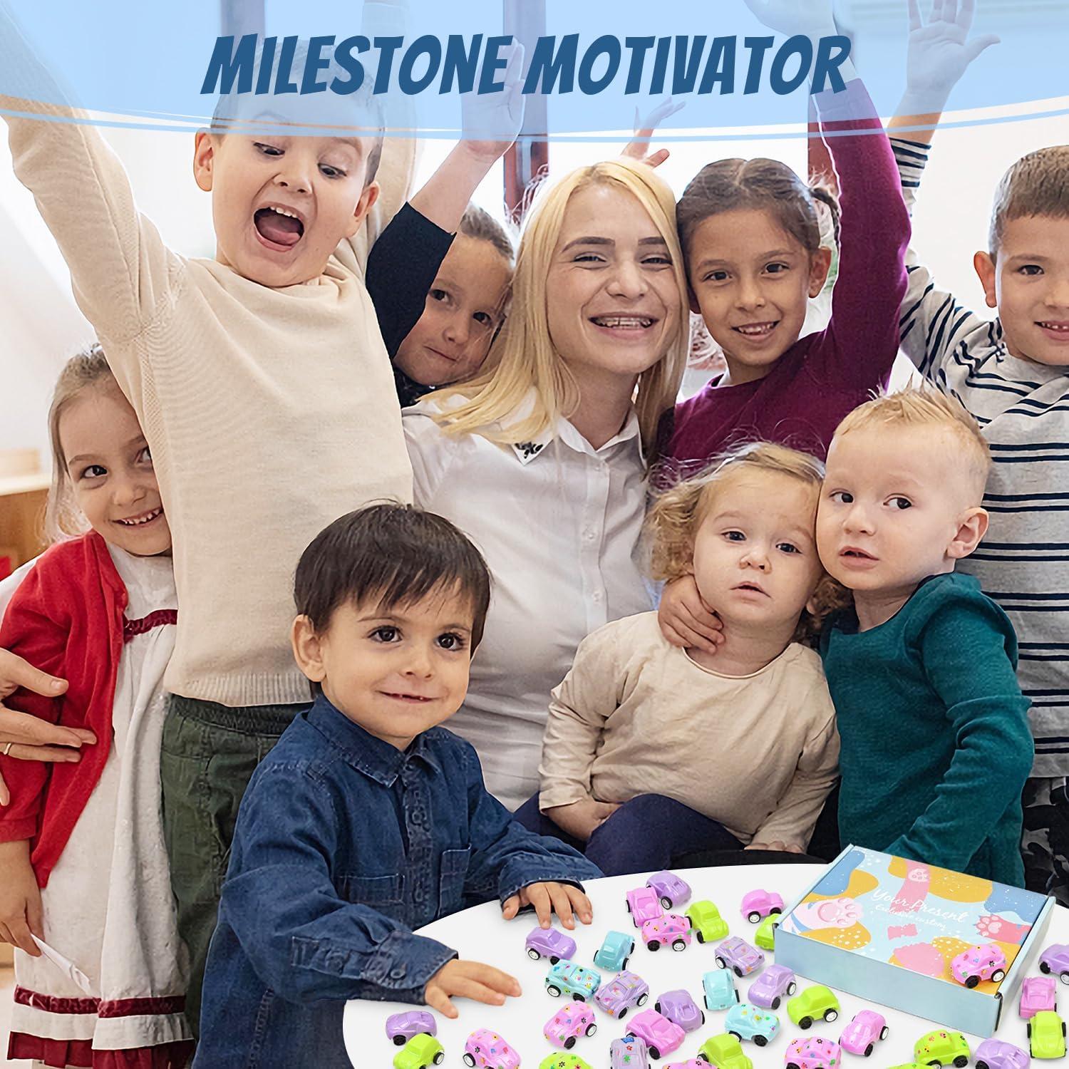 Coches Miniatura Vileafy 35 Piezas con Stickers DIY para Niños