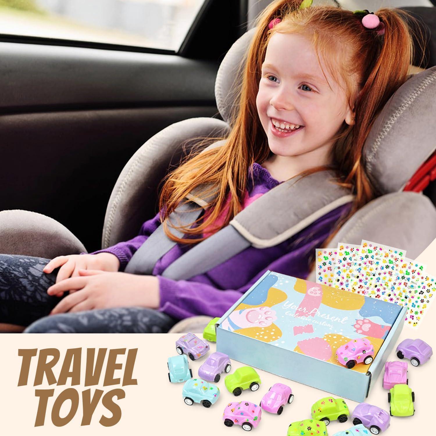 Coches Miniatura Vileafy 35 Piezas con Stickers DIY para Niños