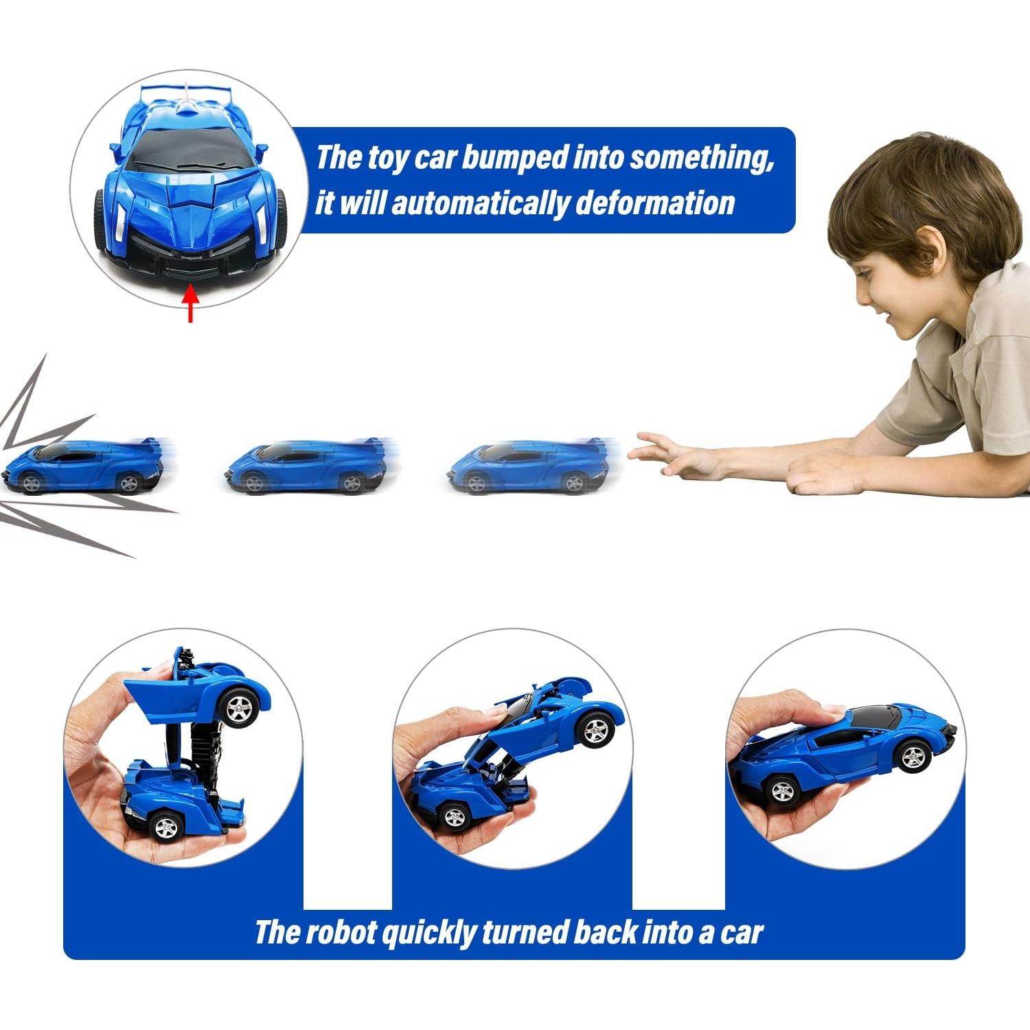 Coche de Juguete Transformable CDDZSW 13.5 cm para Niños 3+