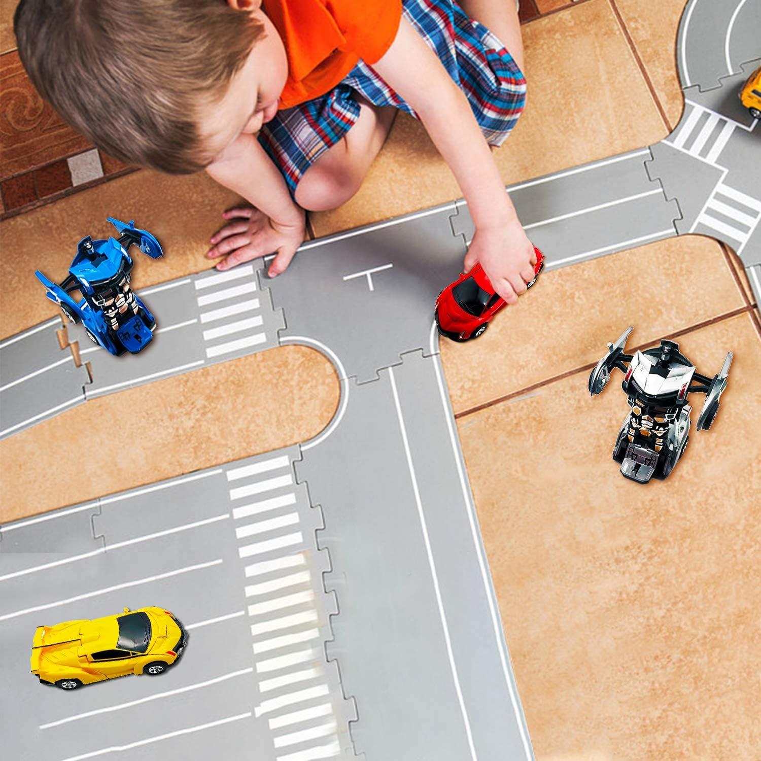 Coche de Juguete Transformable CDDZSW 13.5 cm para Niños 3+