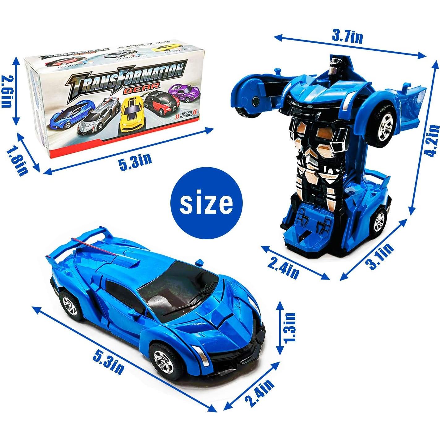 Coche de Juguete Transformable CDDZSW 13.5 cm para Niños 3+