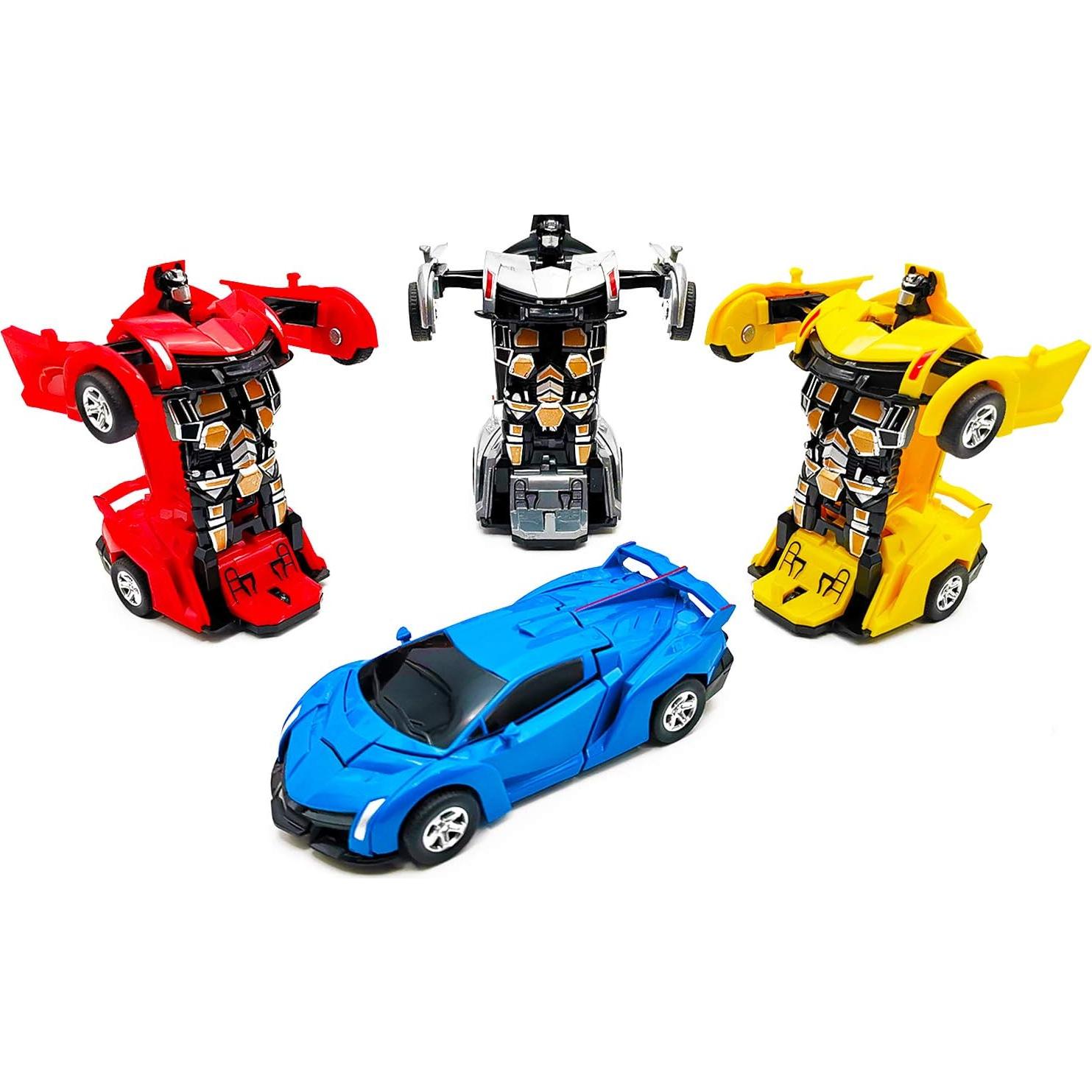 Coche de Juguete Transformable CDDZSW 13.5 cm para Niños 3+