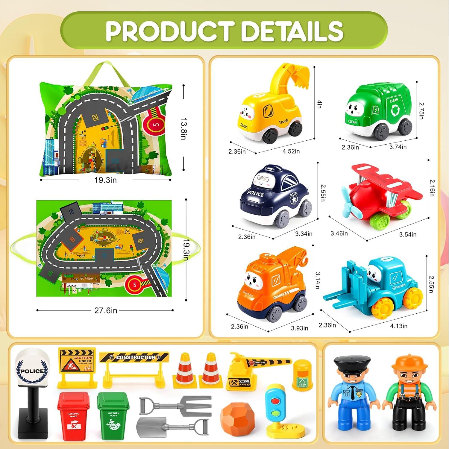 Set de Juguetes de Coche Hydrathy 22 Piezas para Niños 1 Año