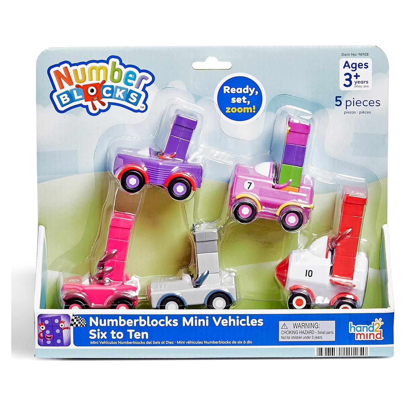Vehículos Mini Numberblocks Seis a Diez - Juguetes Educativos