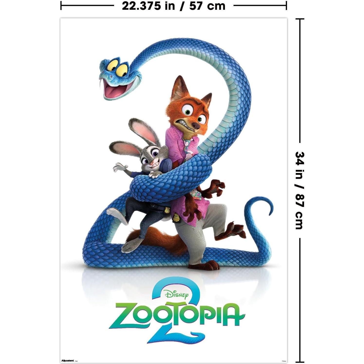 Póster Disney Zootopia 2 (2025) Teaser 86.36x56.88 cm Sin Marco