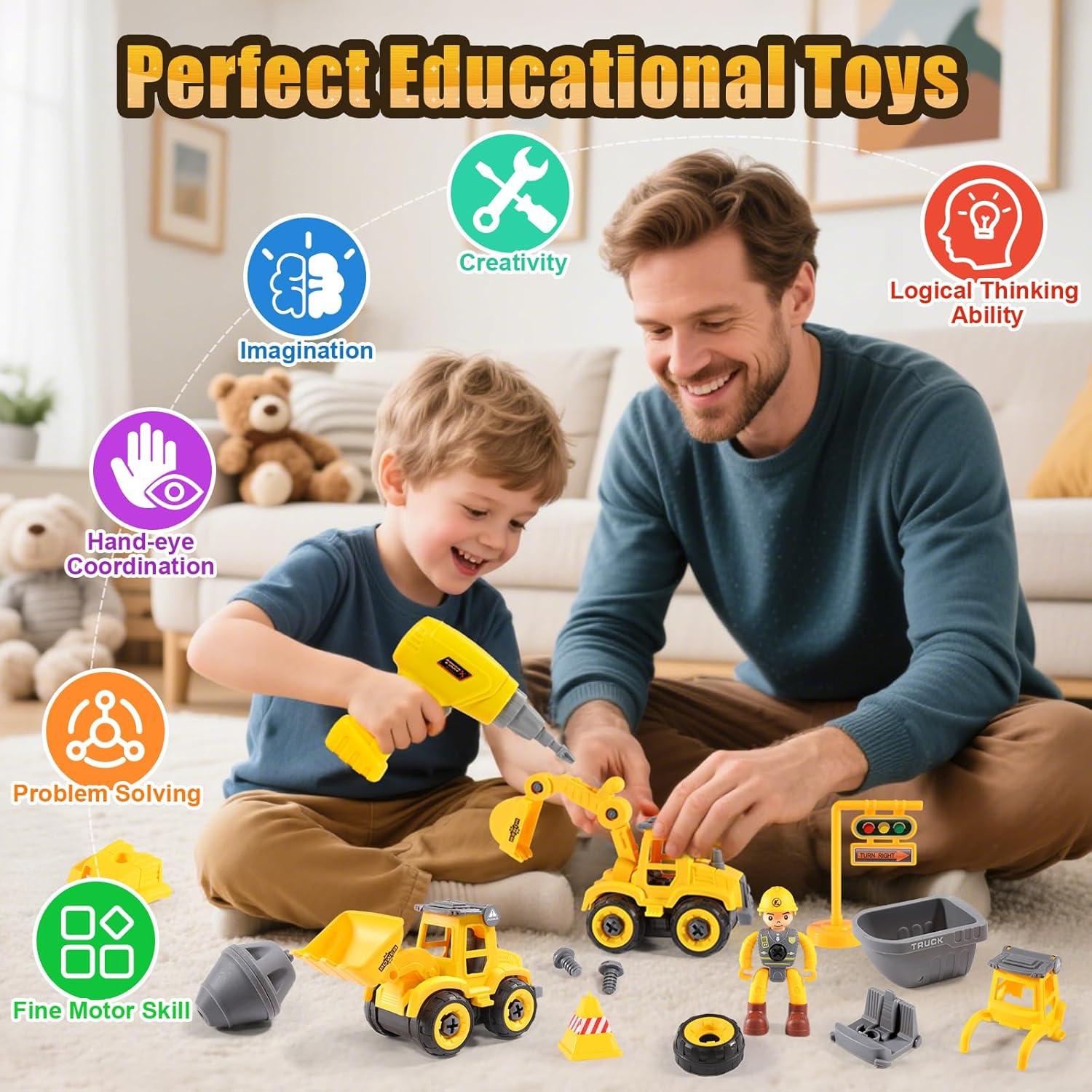 Juguete de Construcción LUDILO con Taladro Eléctrico 3-5 Años