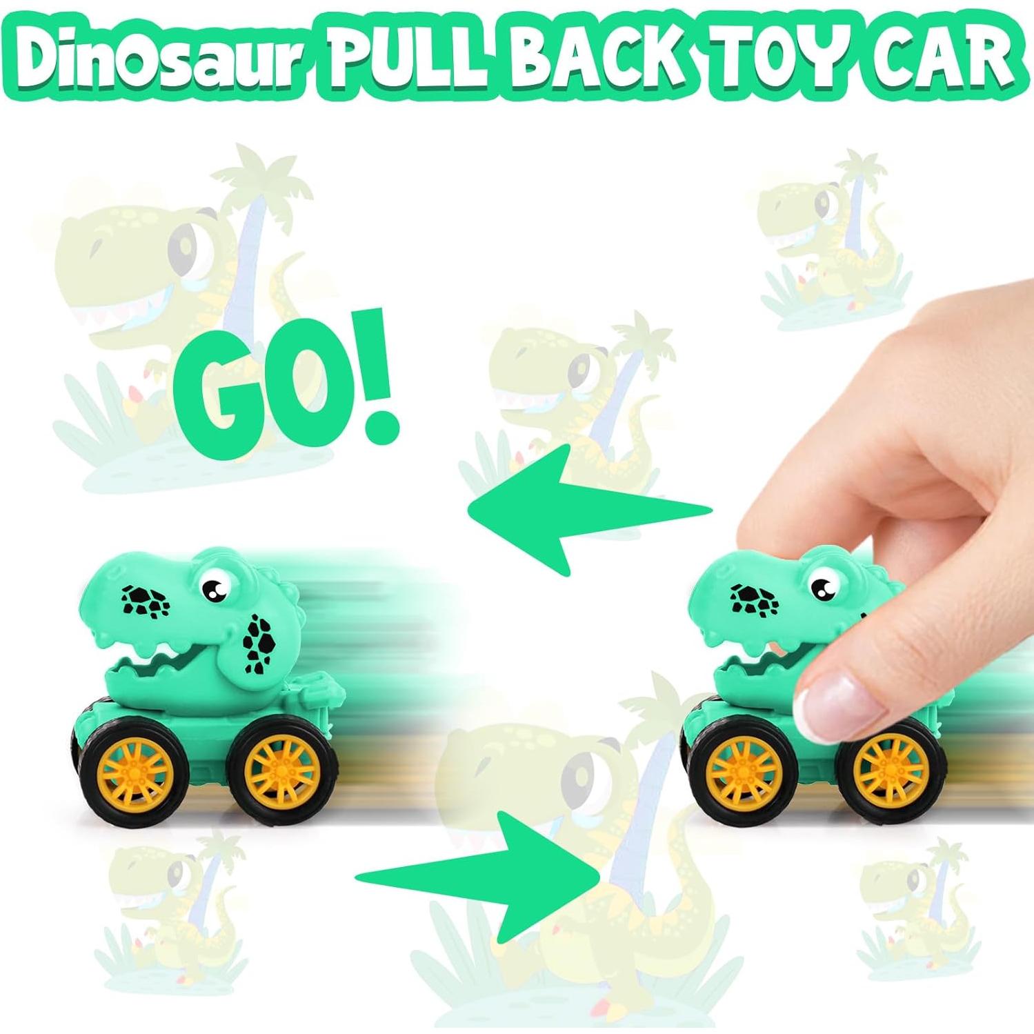 Paquete de 50 Coches de Dinosaurio de Retroceso Hxezoc