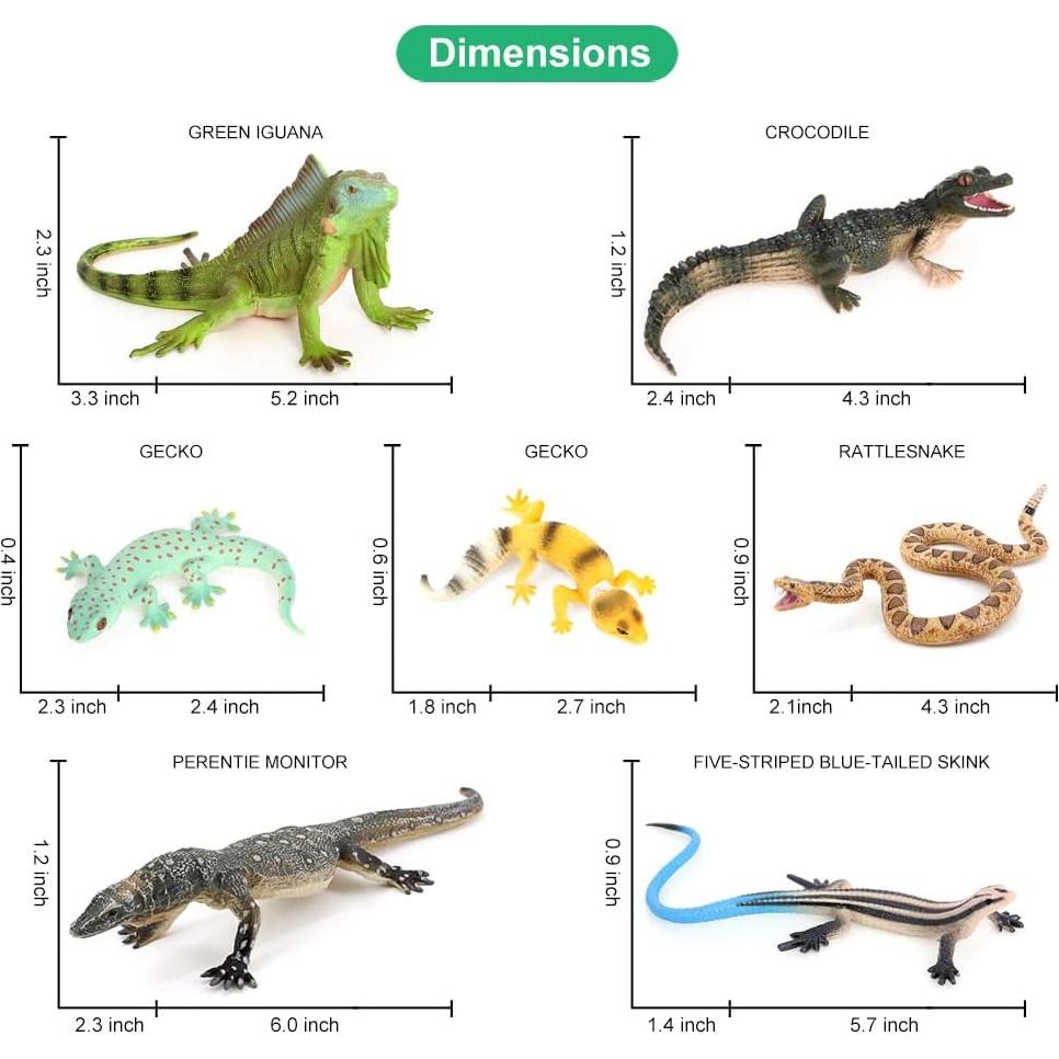 Figuritas de Animales Reptiles Volnau 11PCS - Juguetes Educativos