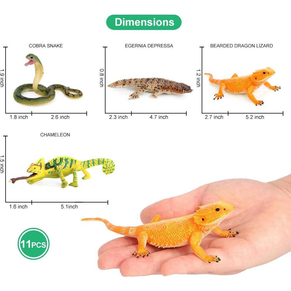 Figuritas de Animales Reptiles Volnau 11PCS - Juguetes Educativos