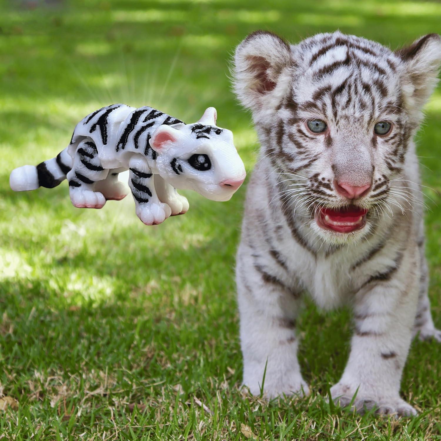 Mini Tigre Articulado Impreso en 3D Lukes Lizards 7.62cm