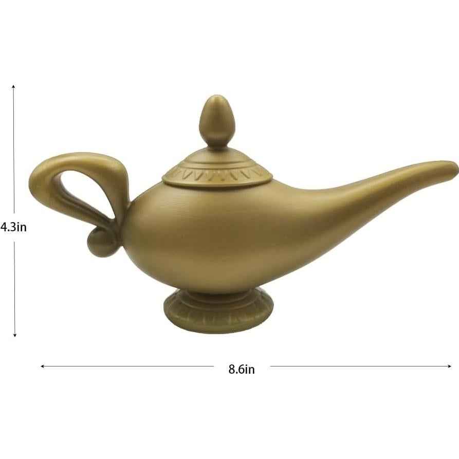 Lámpara de Aceite Árabes Dorada - Adorno Mágico de Genio