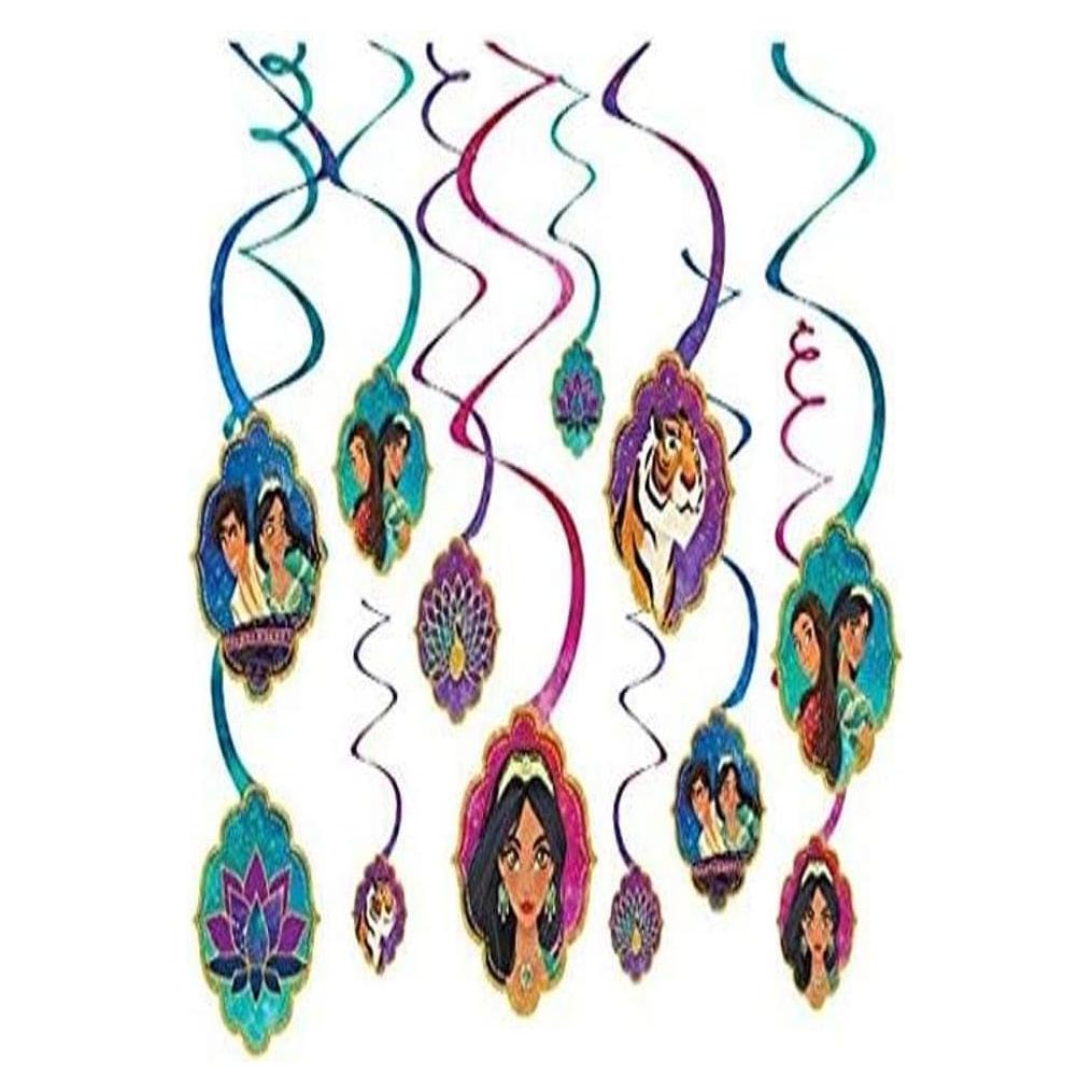 Decoraciones de Fiesta Espiral Amscan Aladino 12 Piezas 12.7 cm