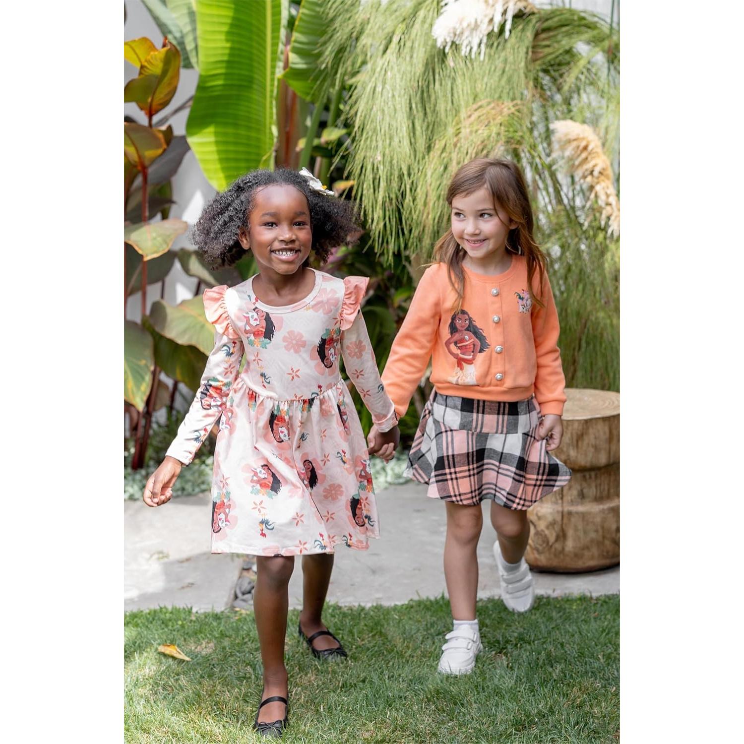 Vestido de Manga Larga Coral Moana Disney para Niñas 3T