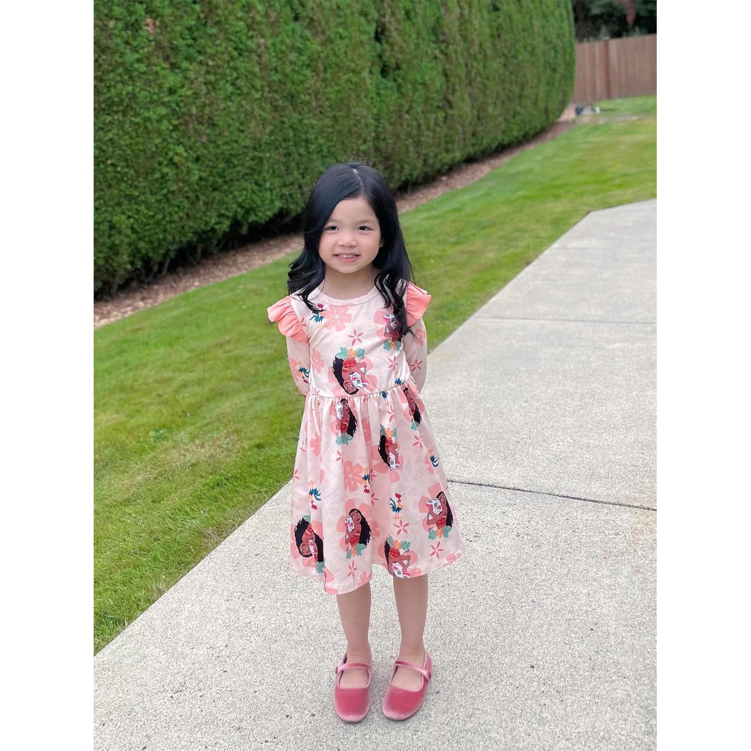 Vestido de Manga Larga Coral Moana Disney para Niñas 3T