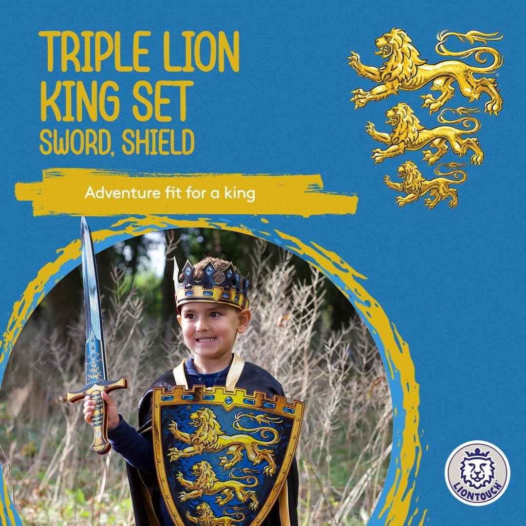Liontouch Espada y Escudo Rey para Niños 3-6 Años - Juguete de Imaginación en Espuma