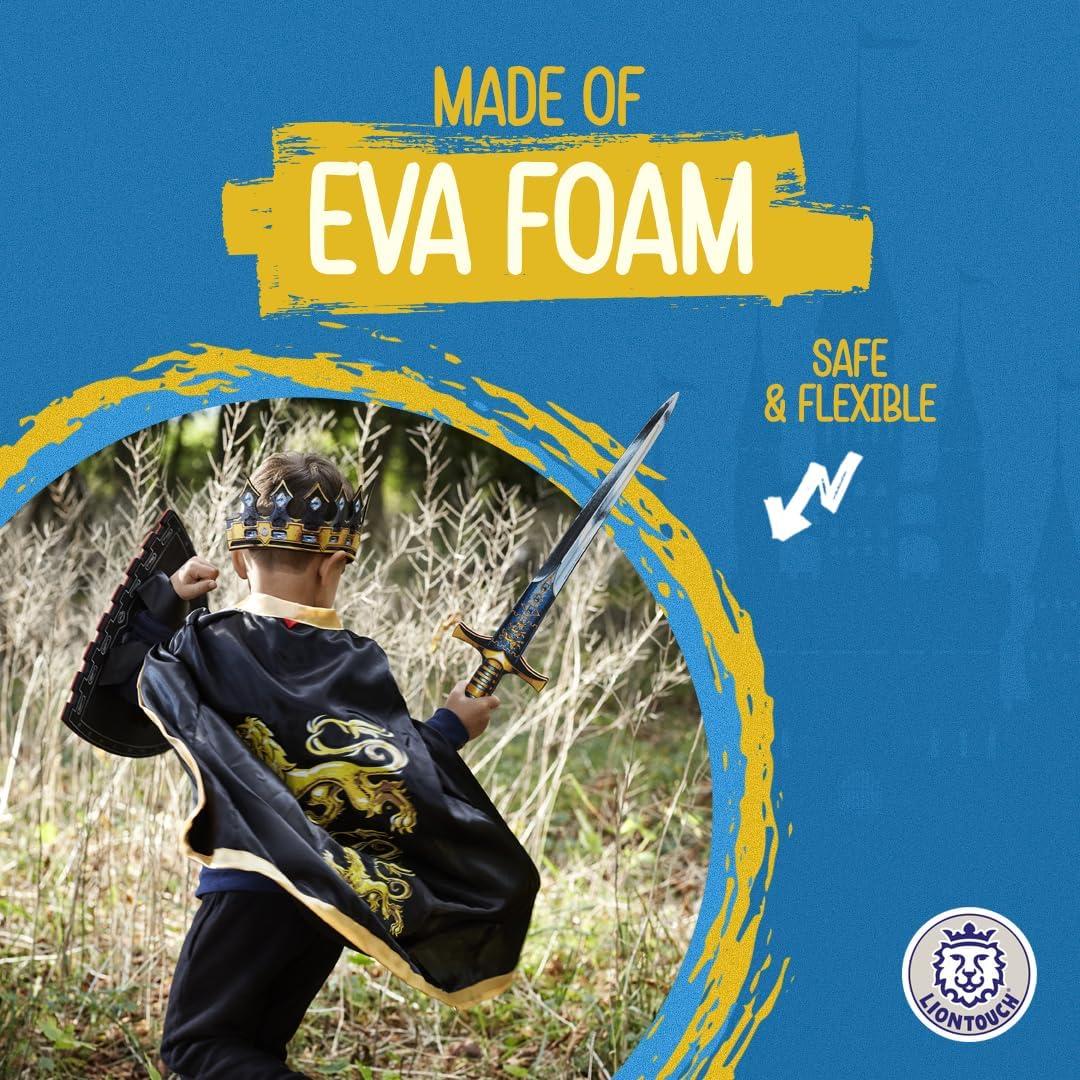 Liontouch Espada y Escudo Rey para Niños 3-6 Años - Juguete de Imaginación en Espuma