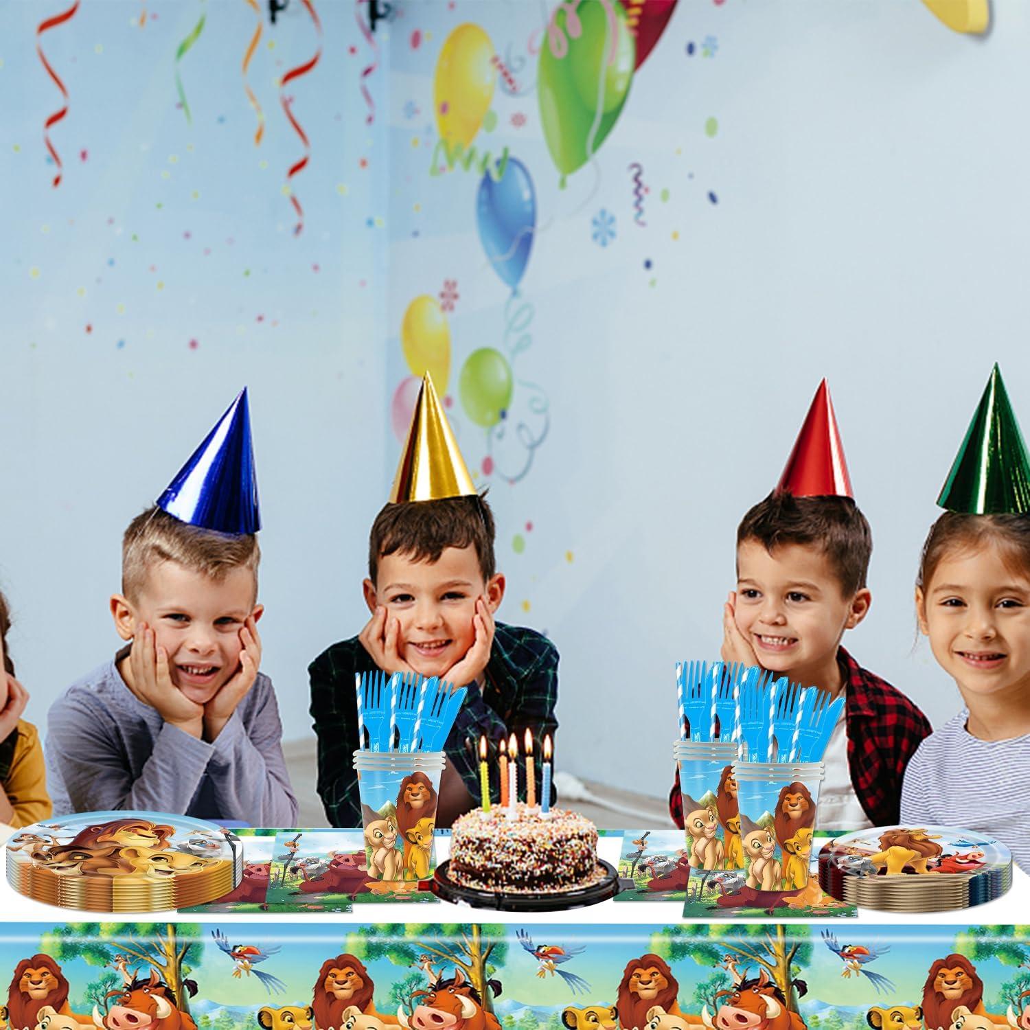 Suministros Fiesta Cumpleaños Rey León 141pcs - Genérico