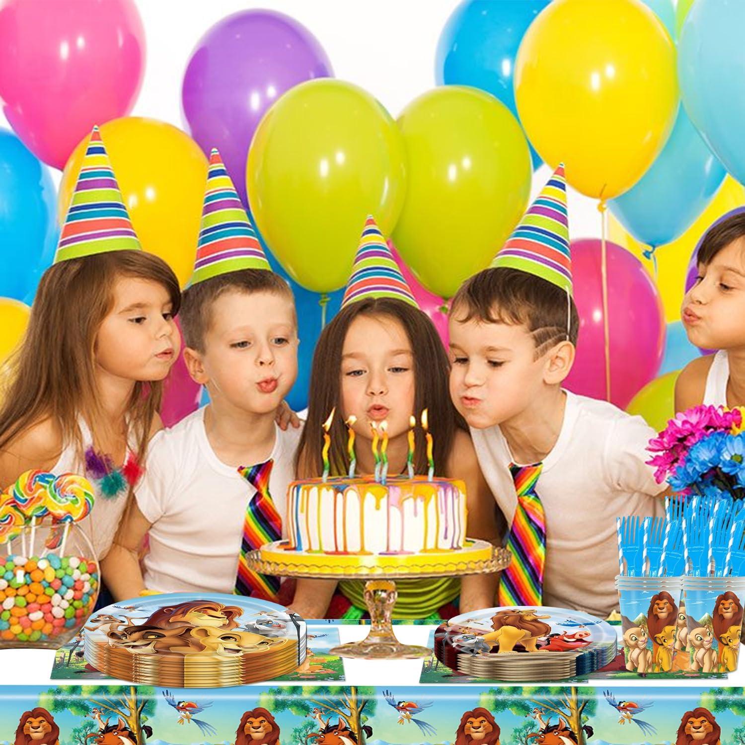 Suministros Fiesta Cumpleaños Rey León 141pcs - Genérico