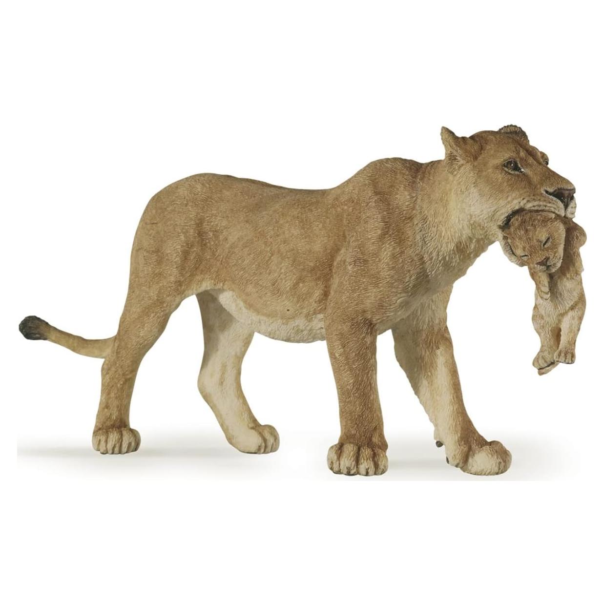 Figura de Leona con Cachorro Papo, 6.5cm, Multicolor