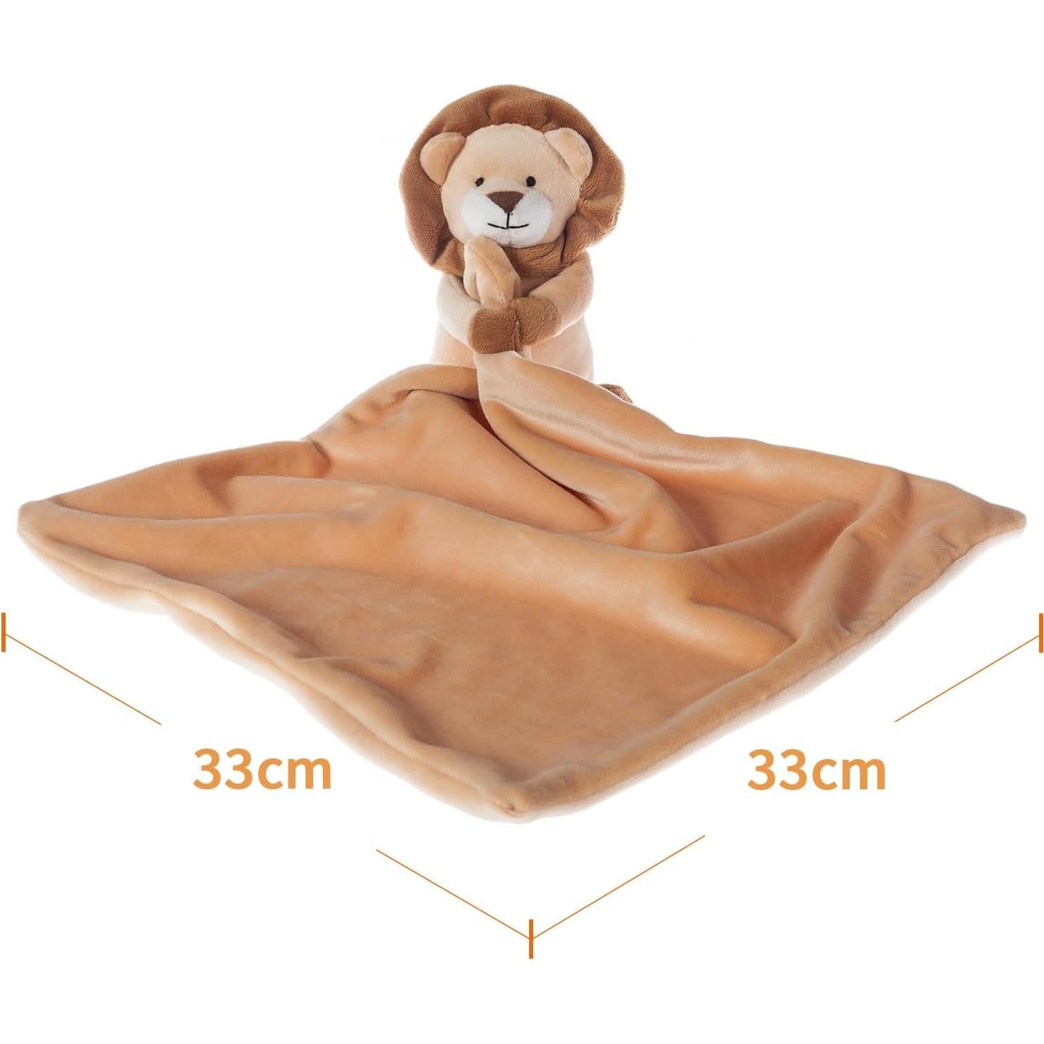 Manta de Seguridad León Amarillo Cordero Albaricoque 33 cm